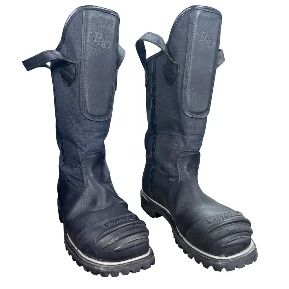 Pro Warrington by Honeywell 5006SG Firefighter Steel Toe Bunker Boots Size 10 E